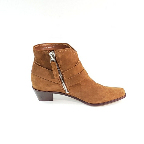 Dolce Vita Ankle Booties Block Heel Buckle Zip - Picture 2 of 8